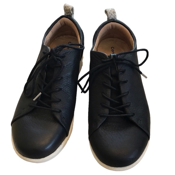 Comfortiva Align Cayson Black Leather Lace Up Sneakers - 7 - Picture 2 of 8